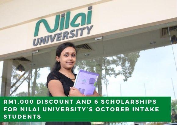 RM1,000 Discount and 6 Scholarships for Nilai University’s October Intake Students