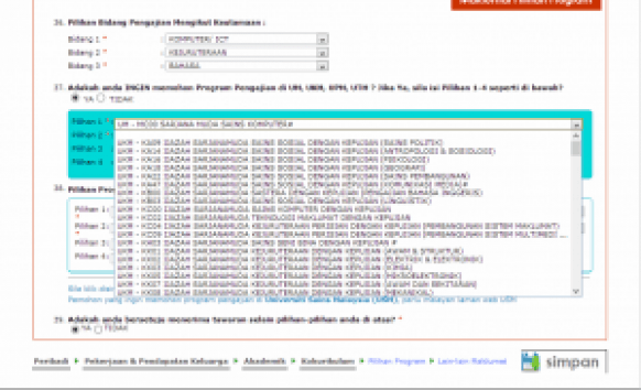 UPU application: Available courses for STPM/Matriculation/Diploma Holders