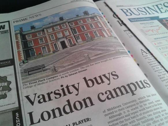 Allianze University College of Medical Sciences (AUCMS) acquires former campus of Middlesex University in London