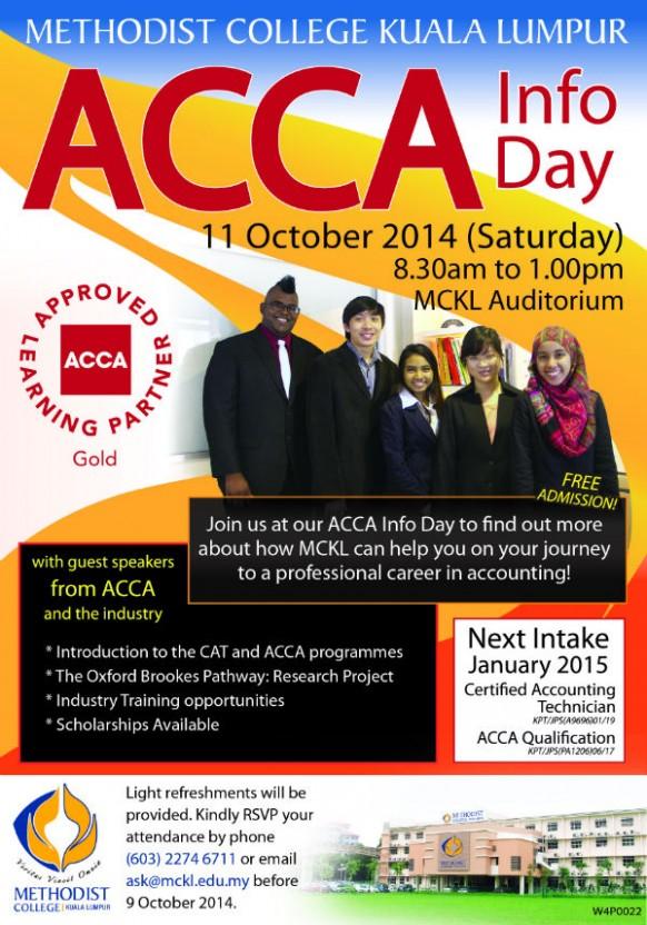 ACCA Info Day happening at MCKL this Saturday, 11 October