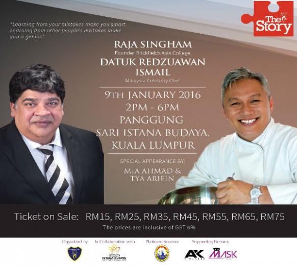 BAC's Raja Singham and Chef Wan to share their stories in public event this Saturday