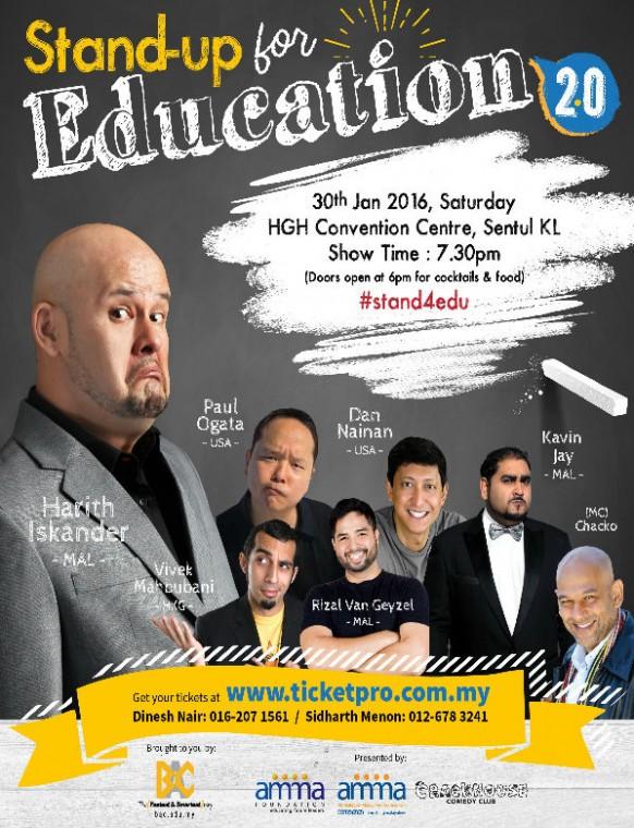 Stand-up for education this Saturday
