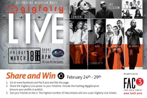 Win free tickets to #GigfairyLive for a great Friday night!