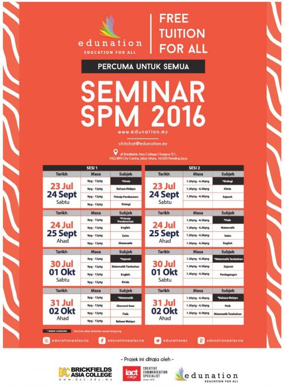 Free SPM seminars by EduNation
