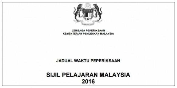 SPM Timetable!