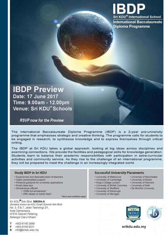 IBDP Preview at Sri KDU