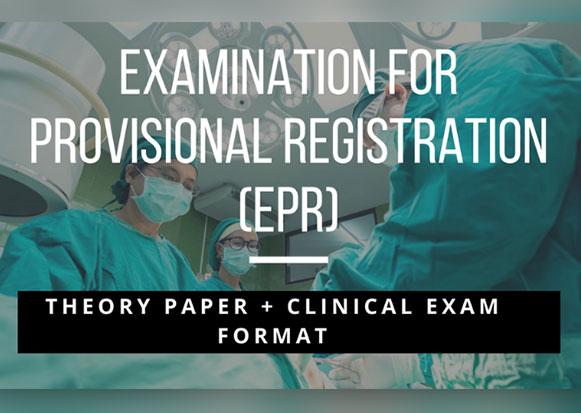 Examination for Provisional Registration (EPR) Format & References
