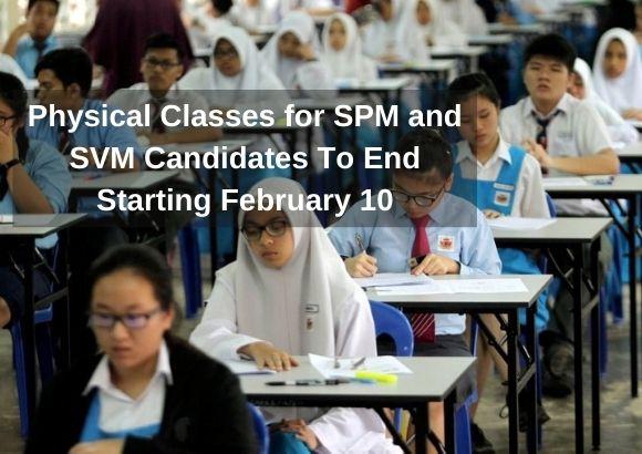 Physical Classes for SPM and SVM Candidates To End Starting February 10
