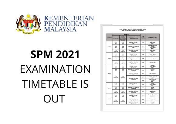 SPM 2021/2022 Examination Timetable  