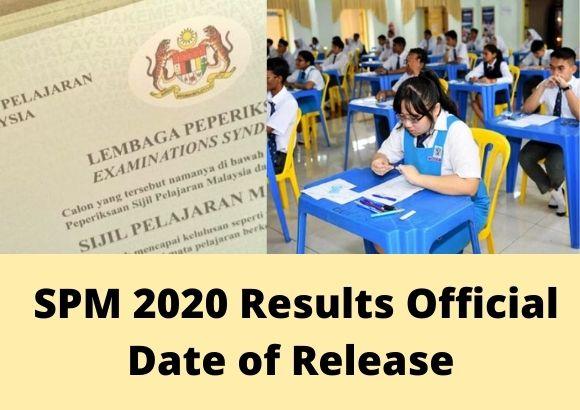 SPM 2020 Results Official Date of Release