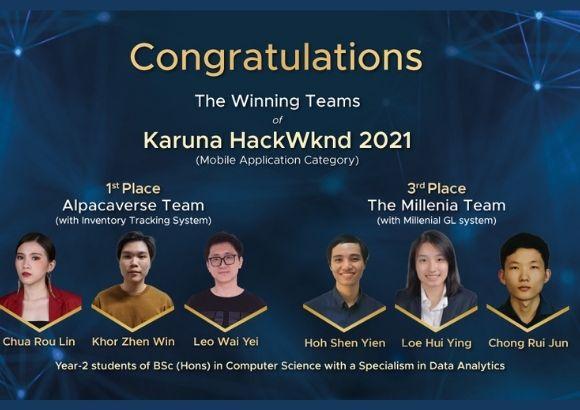 APU’s Computer Science Students Emerged Top Winners  at Mobile App Hackathon